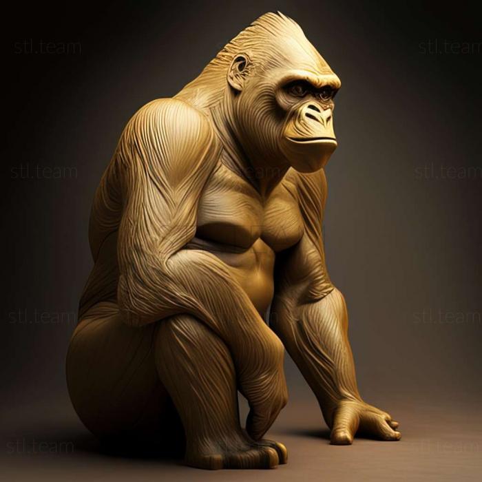 3D модель Коко горила знаменита тварина (STL)